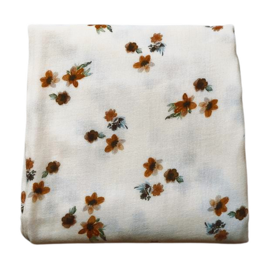 Swaddle - Flowers Brown